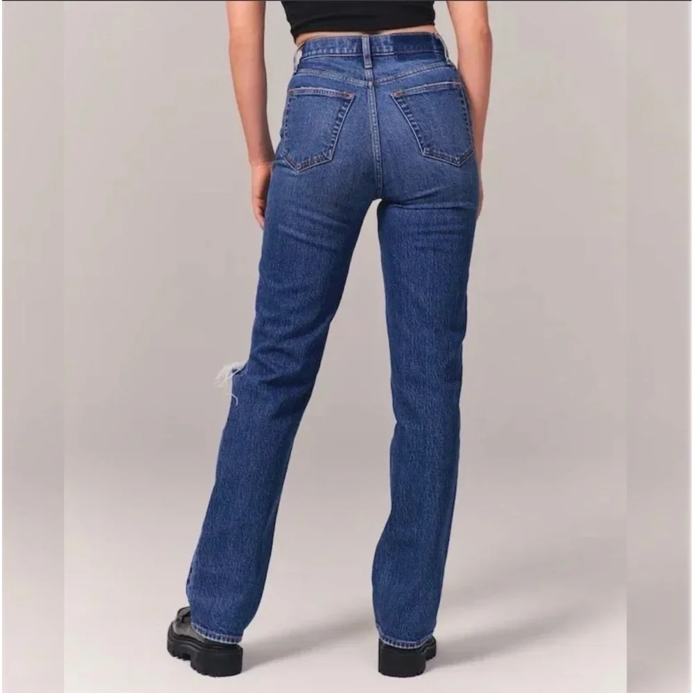 Abercrombie & Fitch Jeans The 90’s Straight Ultra High Rise Festival Y2K Blue 25